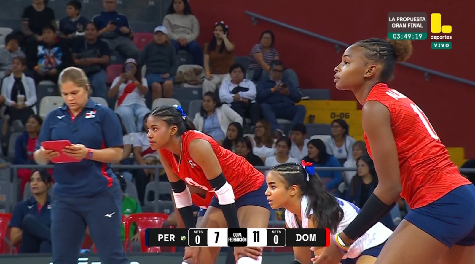 Marcador parcial de 11 a 7 a favor del equipo dominicano. (Latina)