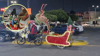 Mototaxi se transforma en trineo