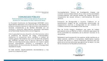 La Sociedad Dominicana de Neonatología puso a disposición del SNS su experiencia para fortalecer la atención y la bioseguridad neonatal en República Dominicana. (Cortesía: Sociedad Dominicana de Neonatología)