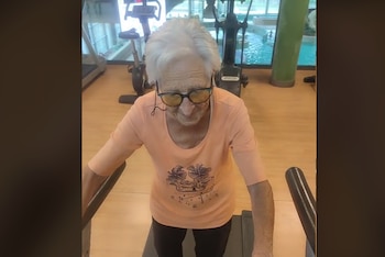 Iñaxi Lasa en el gimnasio.