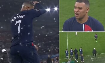 Kylian Mbappé en el momento