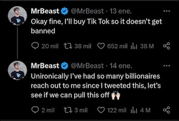 MrBeast dijo qué compraría Tik
