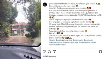 Post en Instagram de Jesica Cediel. Foto: @jessicacedielnet