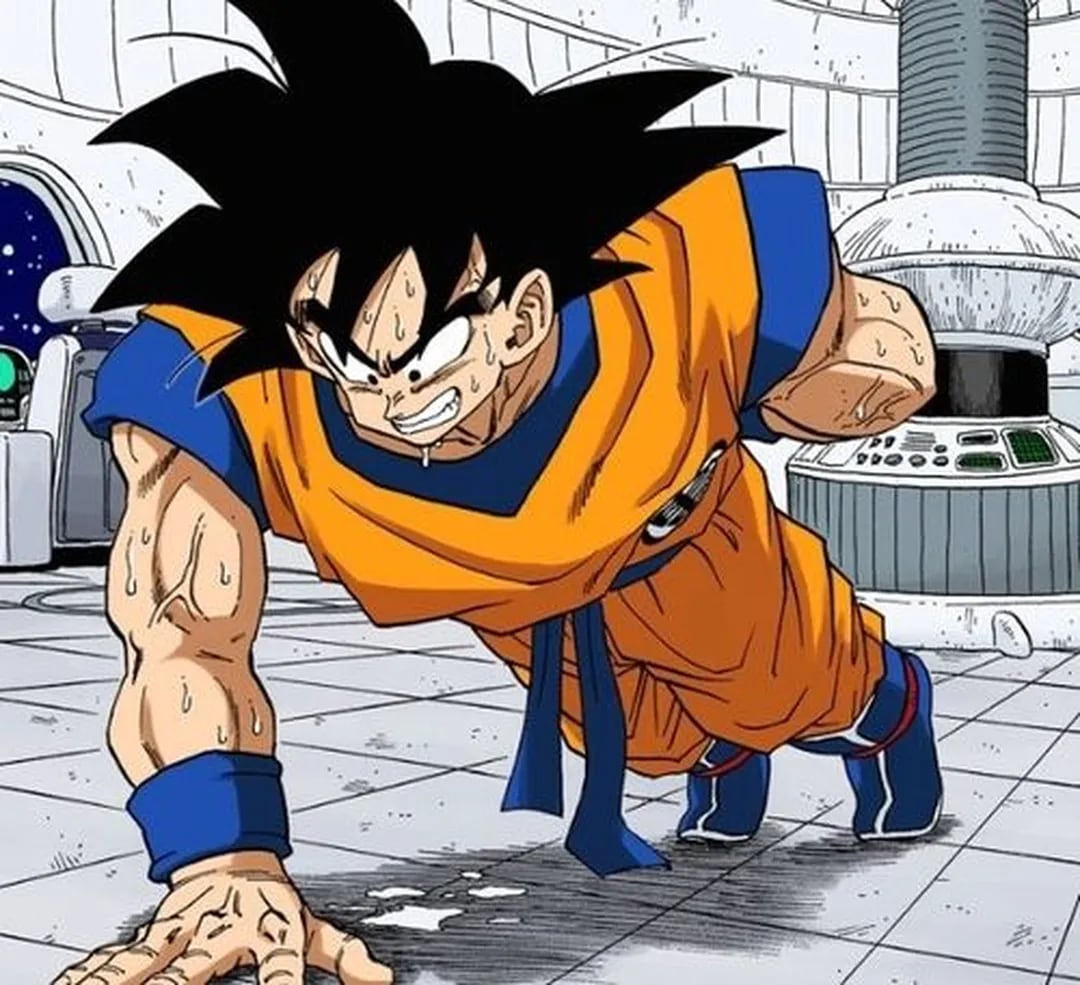 El plan se centra en fortalecer bíceps, tríceps, abdominales, hombros, pecho y espalda, replicando la musculatura de Goku