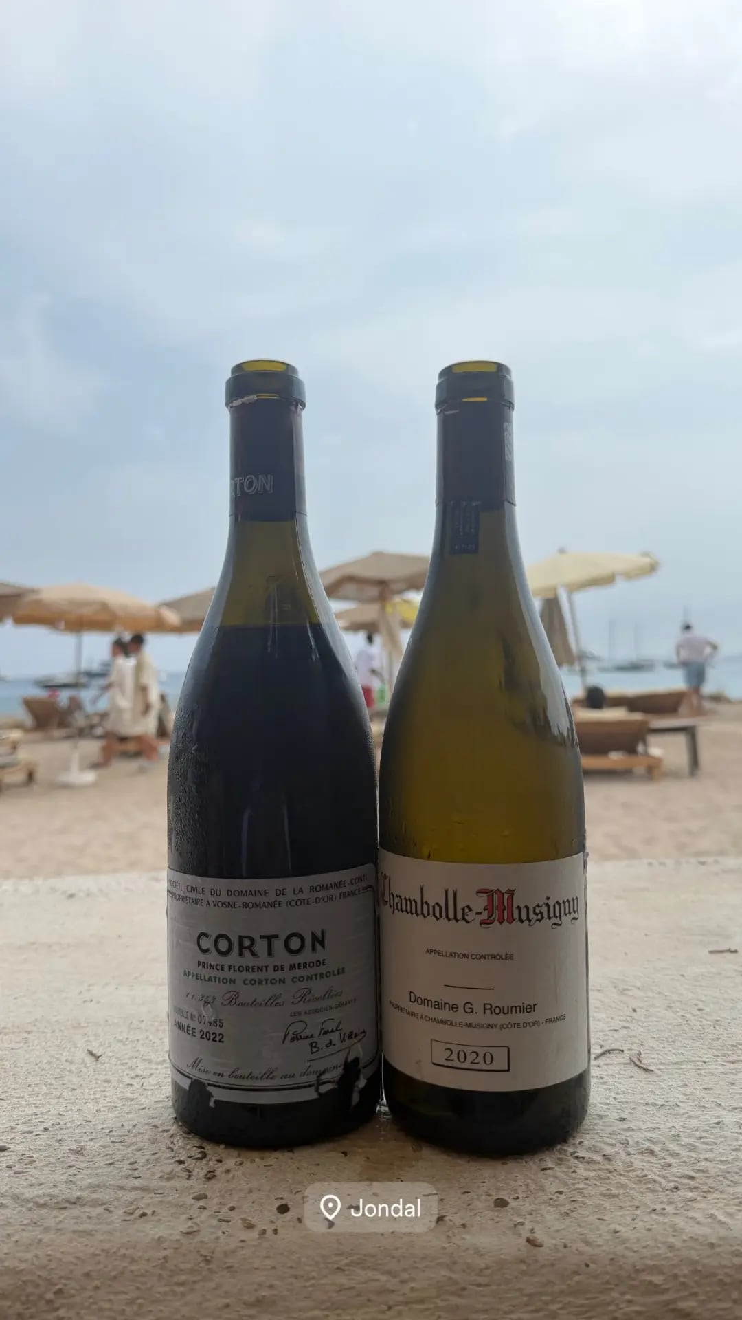 Botellas de vino de Marcos Llorente y Ferran Torres en Ibiza (INSTAGRAM).