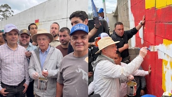 Madres de Soacha defendieron el mural cerca de la finca de Álvaro Uribe y recordaron “7.837 jóvenes presentados ilegítimamente como bajas”