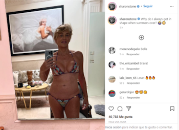Sharon Stone sorprendió con su