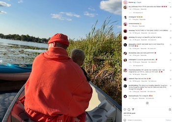 Bieber publicó fotografías junto a