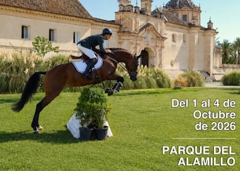 Cartel de la 'XVI Gran Semana Anglo-Arabe' celebrada en el parque del Alamillo con patrocinio de la AVRA