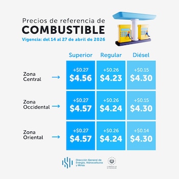 El incremento de los precios del combustible estará vigente hasta el 27 de abril y afecta a las zonas central, occidental y oriental del país. (Imagen: DGEHM)