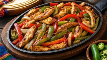 Fajitas de pollo con pimiento y chile verde: receta fácil, jugosa y llena de sabor