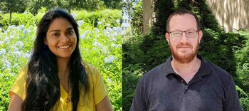 (izq.) Dr. Debakshi Mullick y Dr. Idan Biran que formaron parte de los estudios sobre malaria (Instituto Weizmann)