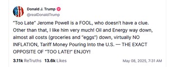 El mensaje de Donald Trump