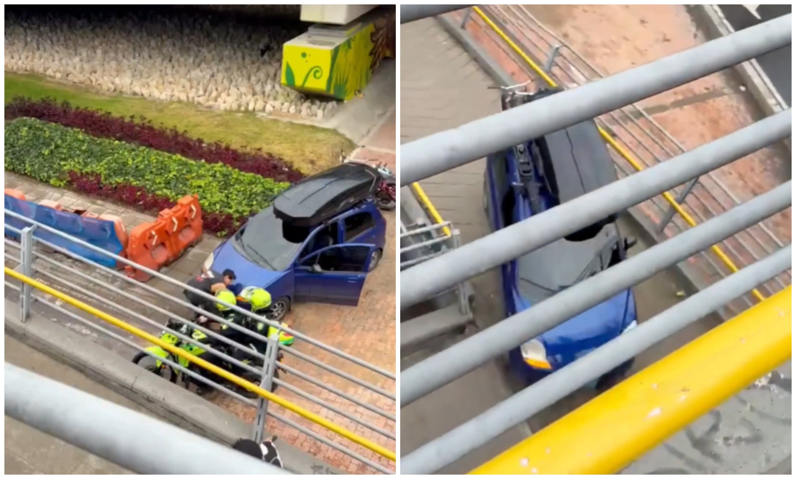 Habló dueño del carro Spark azul implicado en incidente en puente peatonal de Bogotá y afirmó que vendió el vehículo meses atrás: “Es un acto salvaje”