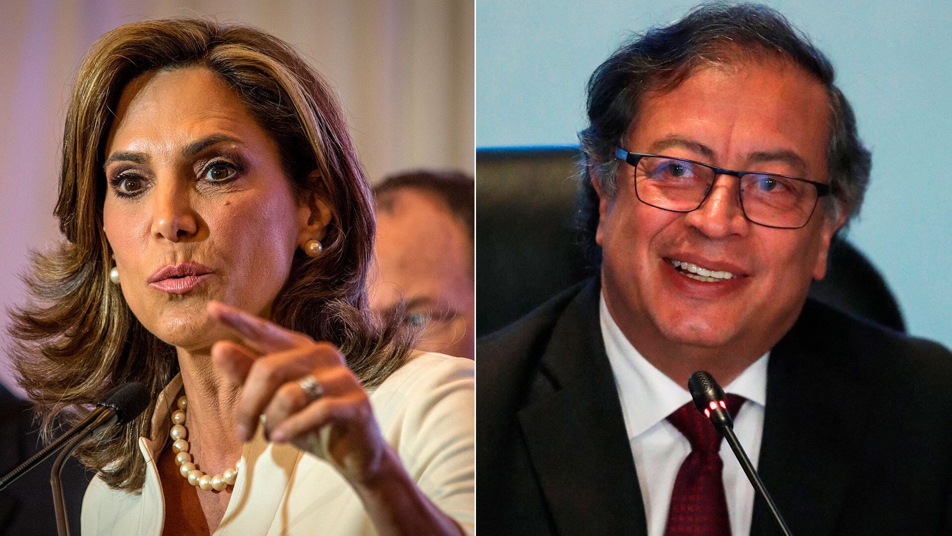María Elvira Salazar y Gustavo Petro protagonizaron un nuevo cruce de declaraciones a través de las redes sociales - crédito EFE