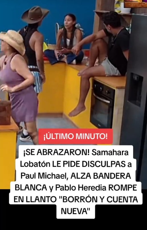Samahara Lobatón acepta disculpas de Paul Michael tras escándalo en reality. Captura: La Granja Vip.