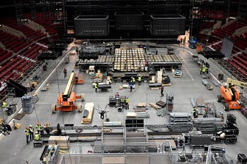 Construcción del escenario de Eurovisión