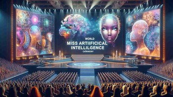Imagen del certamen Miss AI.