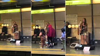 La artista callejera sorprendió a