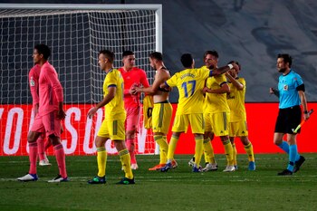 Los jugadores del Cádiz celebran