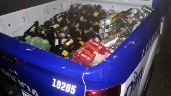 La Policía secuestró botellas de