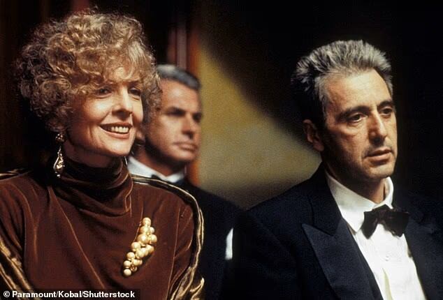 El romance entre Al Pacino y Diane Keaton comenzó durante el rodaje de El Padrino y se mantuvo intermitente durante más de una década. (Shutterstock)