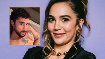 Lina Tejeiro y Bad Bunny en un montaje de Infobae Colombia