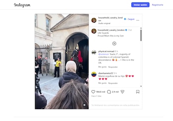 - crédito Captura de Pantalla @household_cavalry_london/Instagram