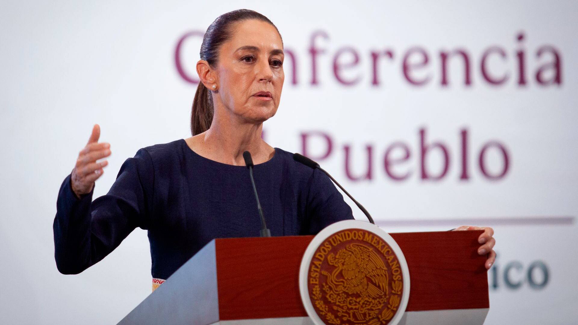 La presidenta Claudia Sheinbaum durante