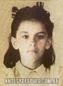 Nacha cuando era una niña en la foto que usó de portada de Los Patitos Feos