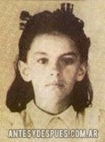 Nacha Guevara cuando era niña.