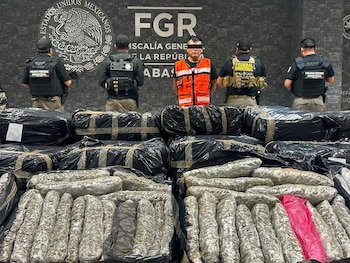 El aseguramiento ocurrió en Huimanguillo, municipio ubicado en el límite entre Tabasco, Veracruz y Chiapas, una zona estratégica para el traslado de mercancías. (Crédito: Gabinete de Seguridad de Tabasco)
