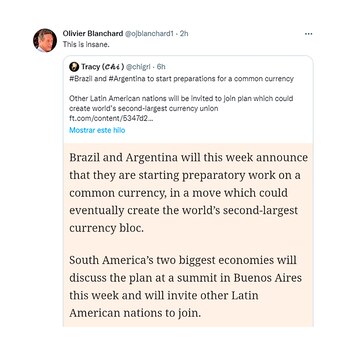 La opinión del ex economista