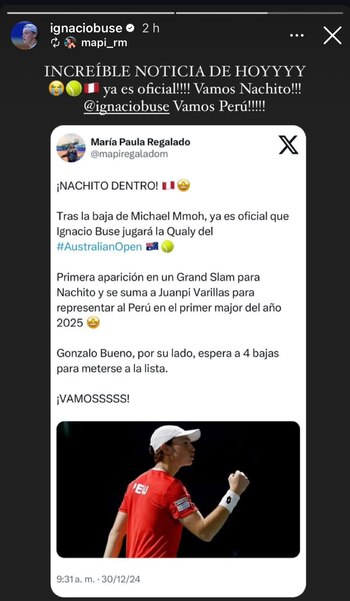 Ignacio Buse entró a la