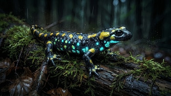 Científicos descubrieron que las salamandras comunes brillan bajo luz ultravioleta tras más de 250 años de estudio