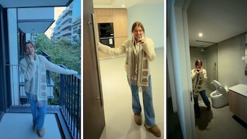 Sofía Gonet abrió las puertas de su nuevo hogar: inodoro inteligente con Spotify, espacios amplios y cuarto para streamear