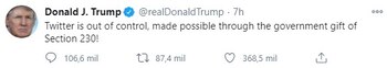 Tuit de Trump sobre la