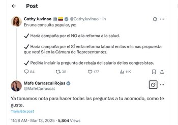María Fernanda Carrascal contestó a