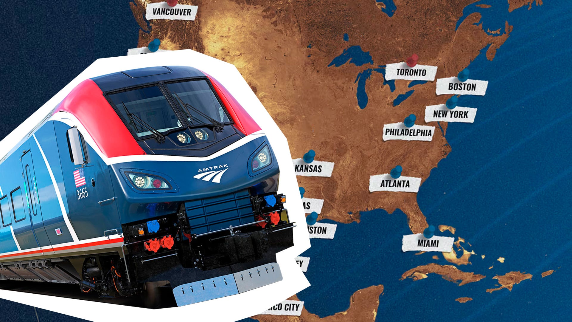 . El sistema ferroviario Amtrak emerge como una de las opciones más prácticas para conectar varias sedes estadounidenses, especialmente en la Costa Este. (Ilustración: Jovani Pérez)