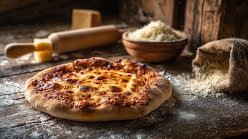 La masa para pizza con