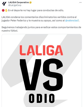 Comunicado de LaLiga en contra