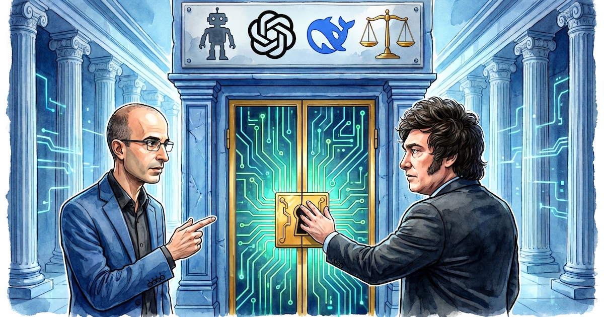 Yuval Noah Harari cuestionó la idea de Milei de darle personalidad jurídica a la inteligencia artificial
