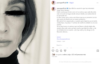 El mensaje de Paz Vega que desató los rumores de ruptura (Instagram)