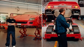 Lewis Hamilton rescató una Ferrari abandonada hace 30 años y la restauró en la fábrica de Maranello: “Estaba cubierta de polvo”