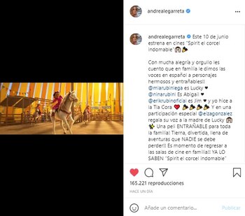 (Captura: @andrealegarreta/Instagram)