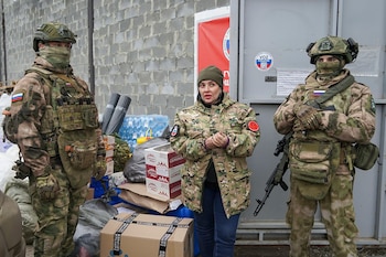 Soldados rusos en servicio activo