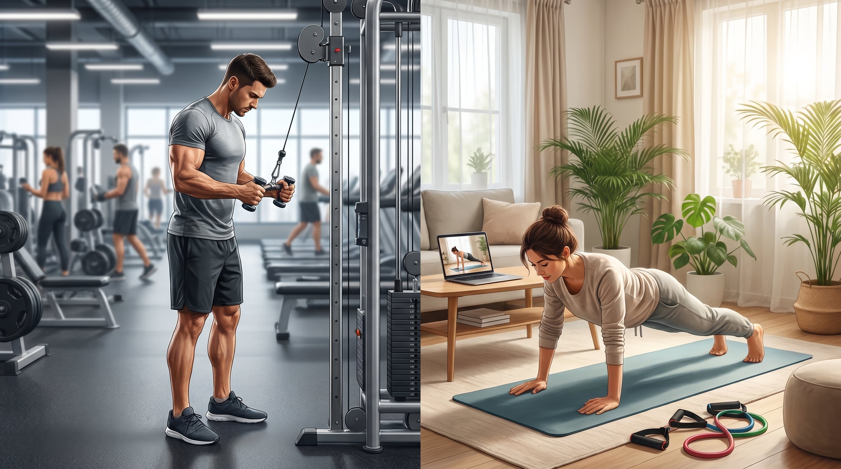 La constancia y la adherencia se presentan como los factores decisivos en la obtención de resultados, sin importar si se elige ejercitarse en el hogar o acudir a un centro especializado (Imagen Ilustrativa Infobae)