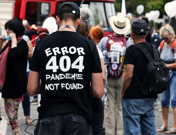 Protesta en Alemania de escépticos