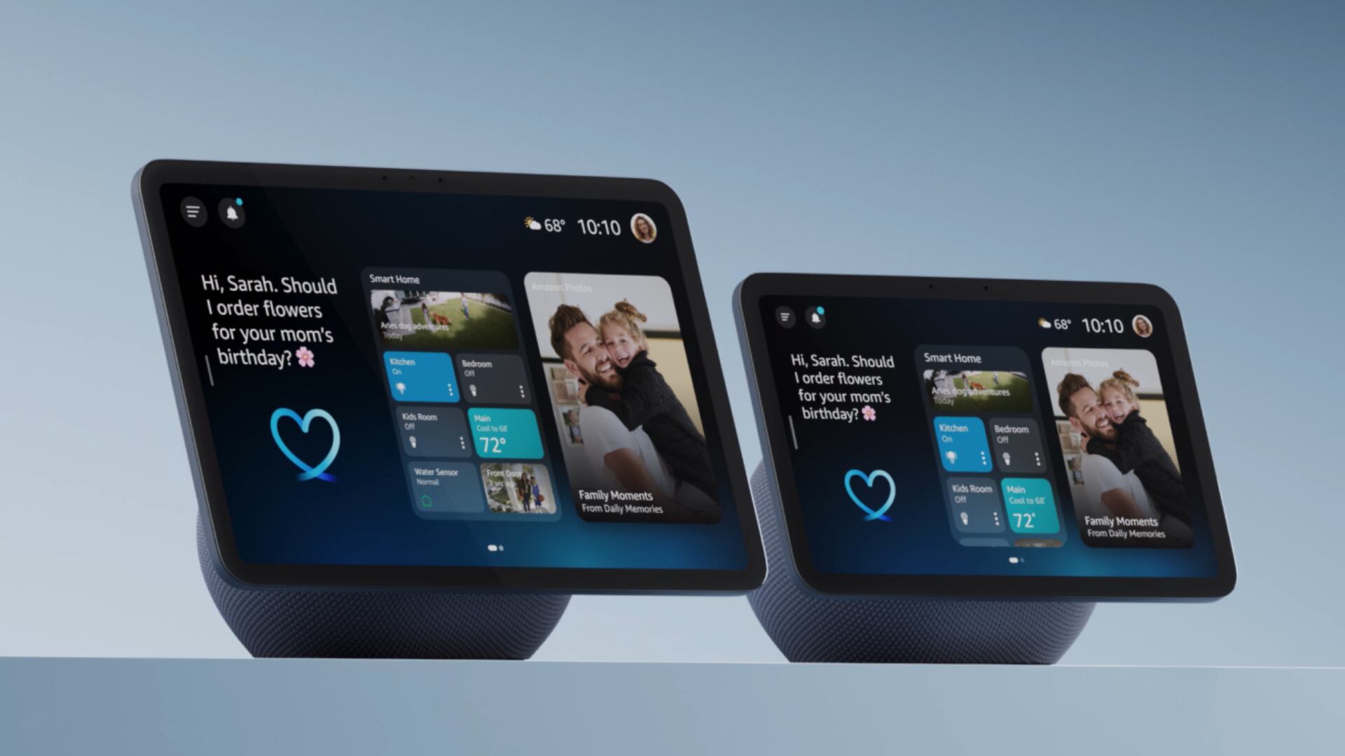 Amazon también presentó las pantallas Echo Show 8 y Echo Show 11. (Amazon)