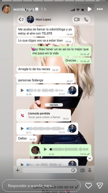 Wanda Nara mostró un chat privado con Maxi López y una clara alusión a Mauro Icardi (Instagram)